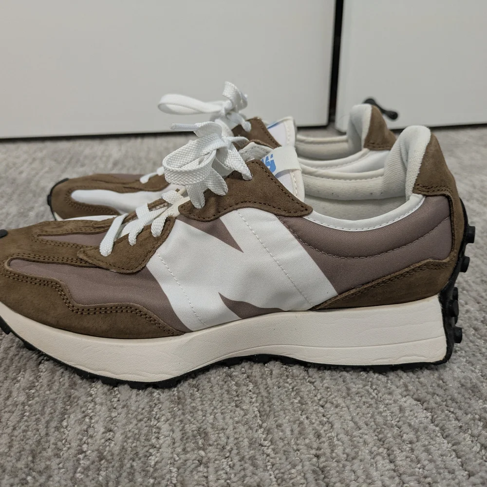 New Balance Brown and White Athletic Shoes - Picture 3 of 7